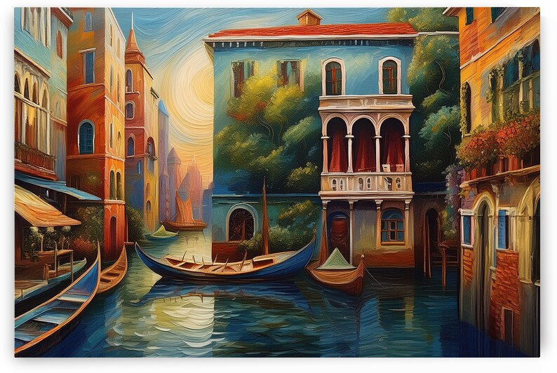 Painting of Venice Canal 3 by Bob Tamburello