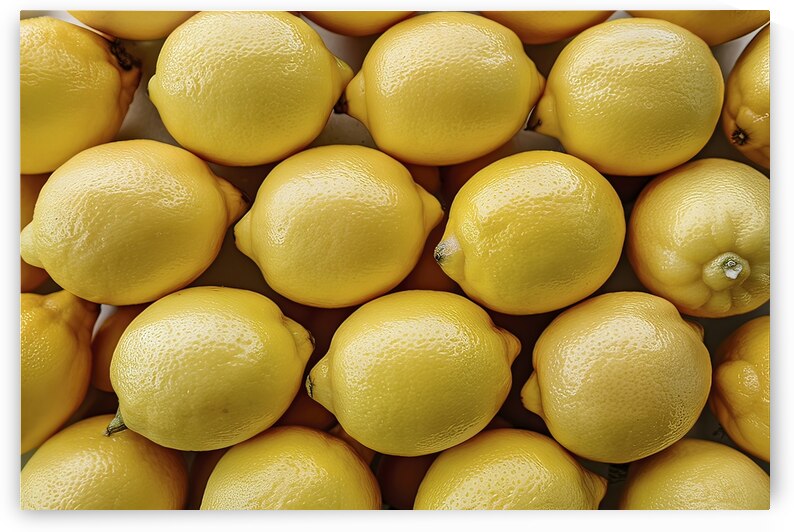 fruit pattern ripe yellow lemons close up 1 by juverdeanu