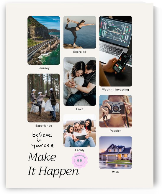 Make it happen vision board by Gigi