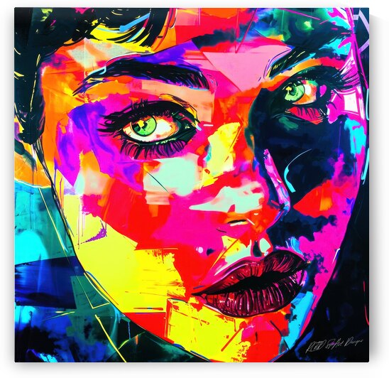 Abstract Greens - Green Eyes by SykArt Designs