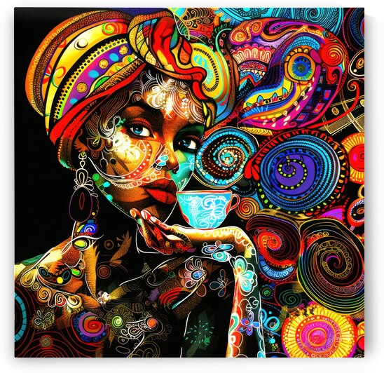 Coffees Swirl - Coffee Queen by SykArt Designs
