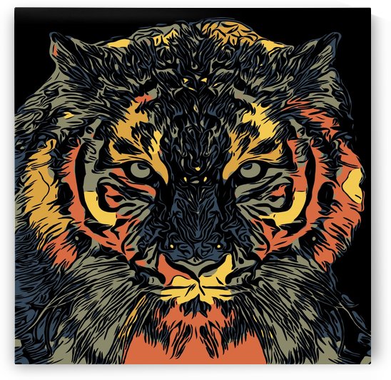 tiger predator abstract feline by Shamudy