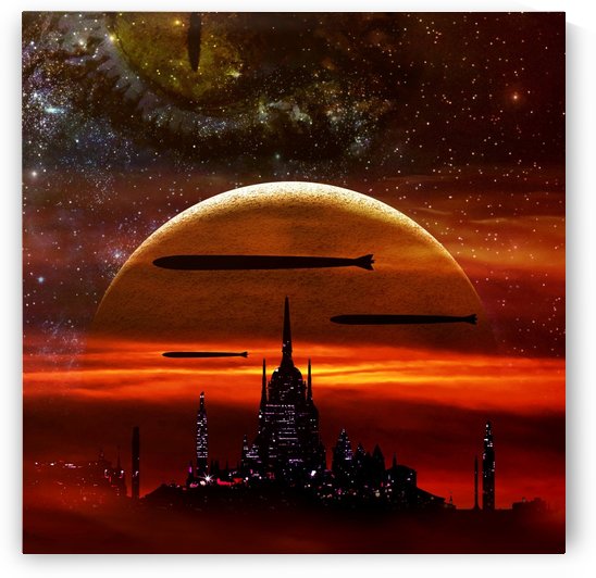 science fiction digital illustration by Shamudy