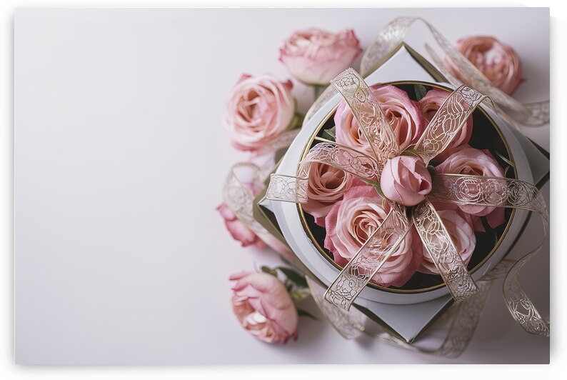 gift box with ribbons and beautiful roses 2 by Dan Avian