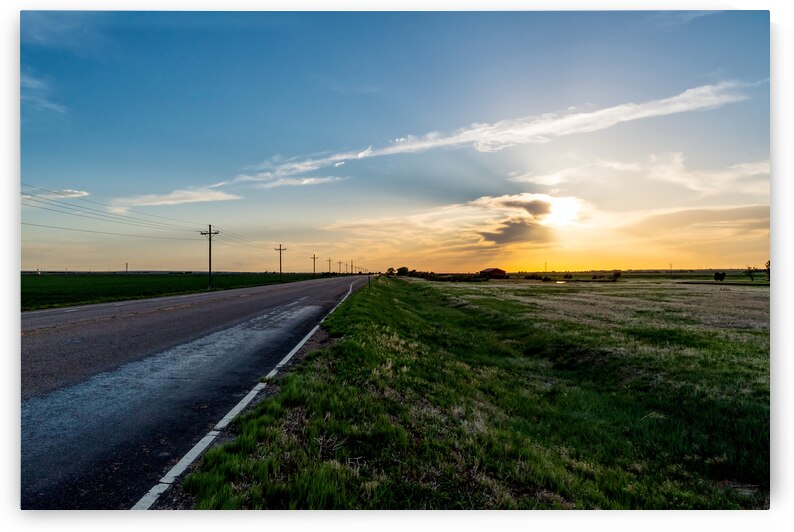 Highway 50 Colorado Country Sunset by Jennifer White