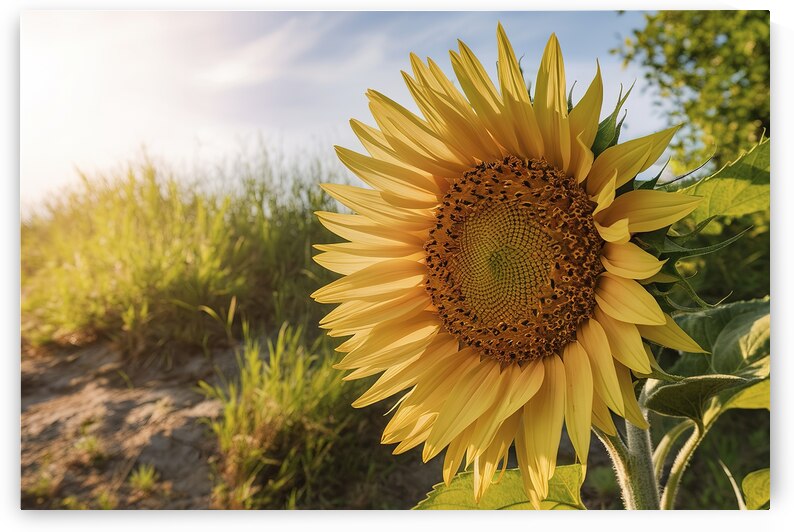 A stunning close up of a sunflower in full bloom by Dan Avian