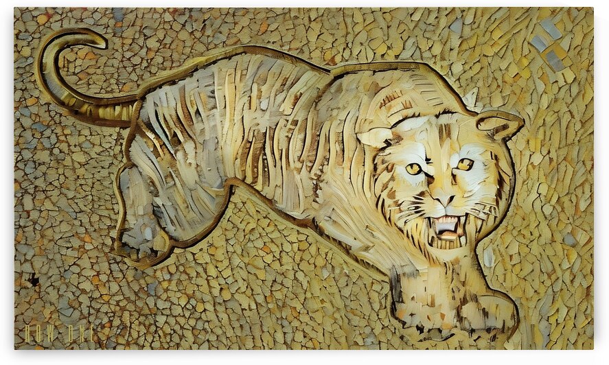 vintage forties cat art by Row One Brand