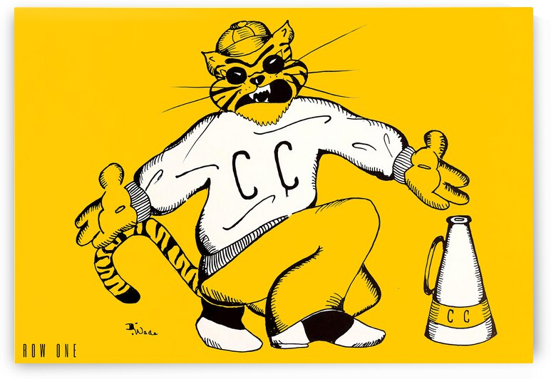 Vintage Colorado College Tiger Cartoon Art by Row One Brand