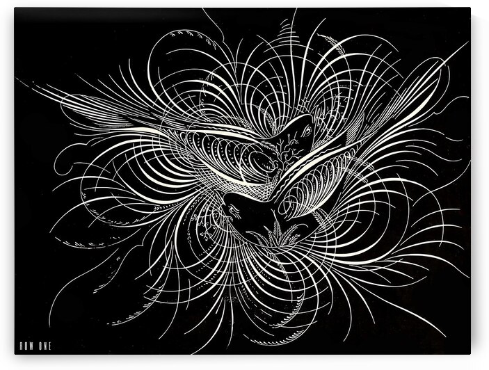 1908 Ornate Line Drawing by Row One Brand