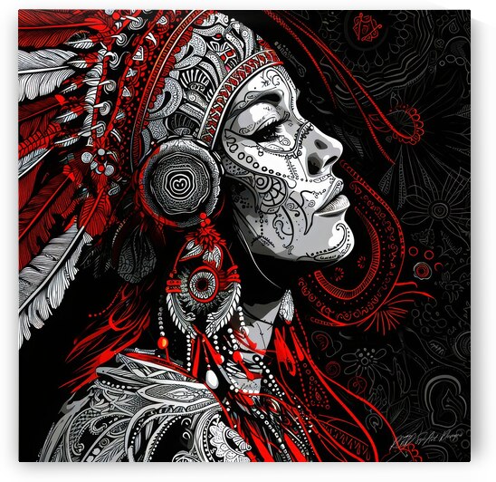 Tribe And True - Indian Woman by SykArt Designs