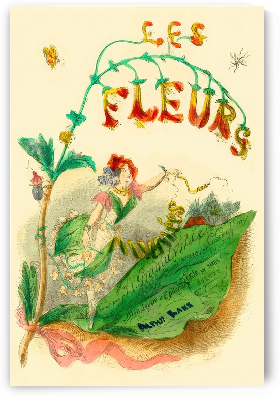  Vintage childrens watercolour print of a flower girl. by Steve Painter