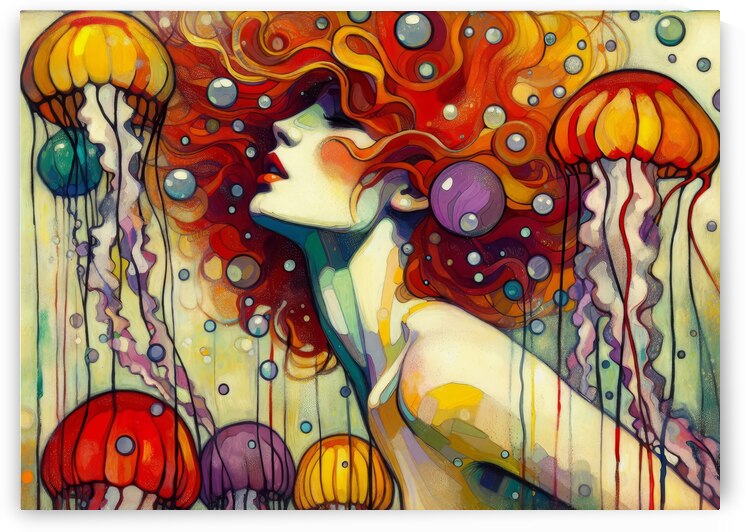 Abstract Mermaid - Ethereal Underwater Fantasy by Anne Laure GOUPIL