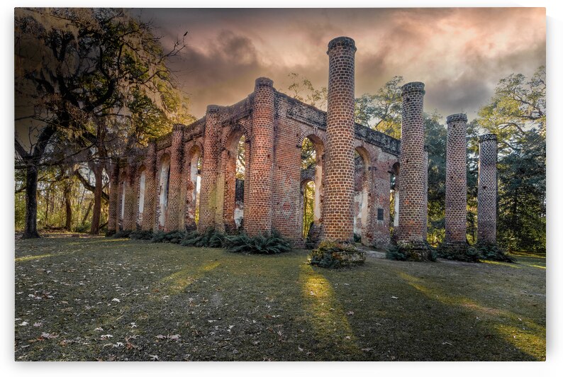 Old Sheldon Church Columns by Norma Brandsberg Photography