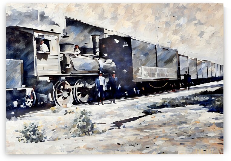 1920 train art remix by Row One Brand