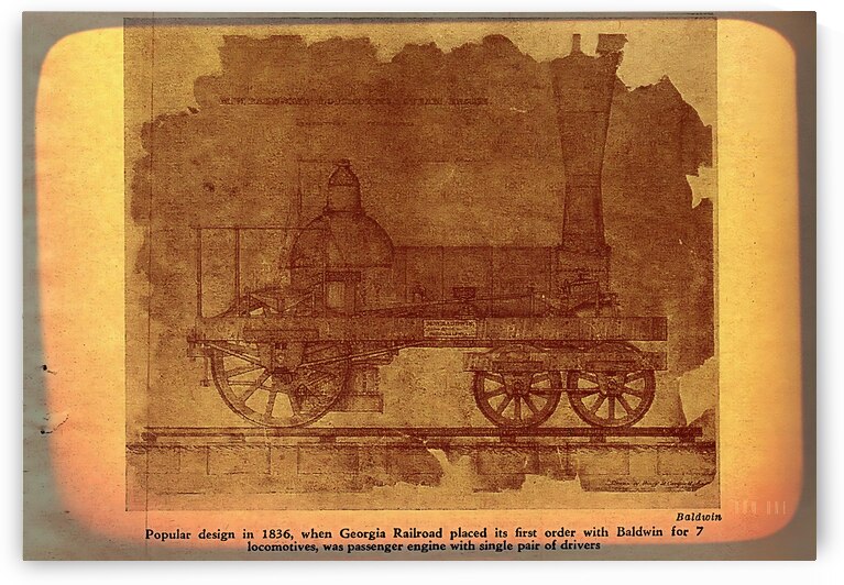1836 train art viewfinder slide by Row One Brand