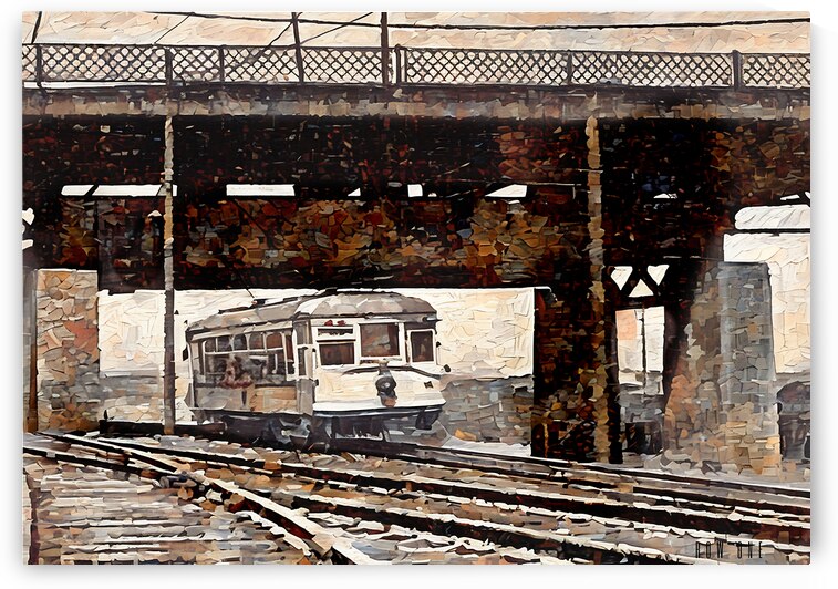 shaker heights ohio train art by Row One Brand