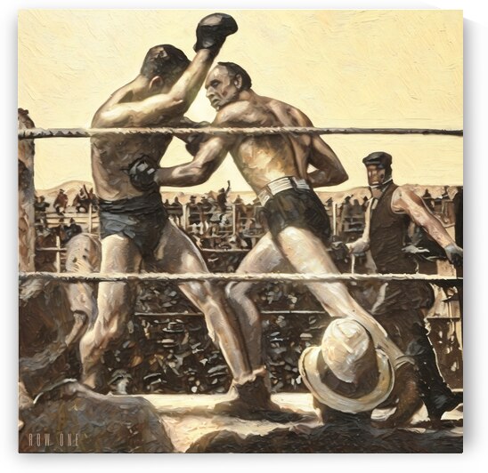 fitzsimmons corbett 1897 boxing art by Row One Brand