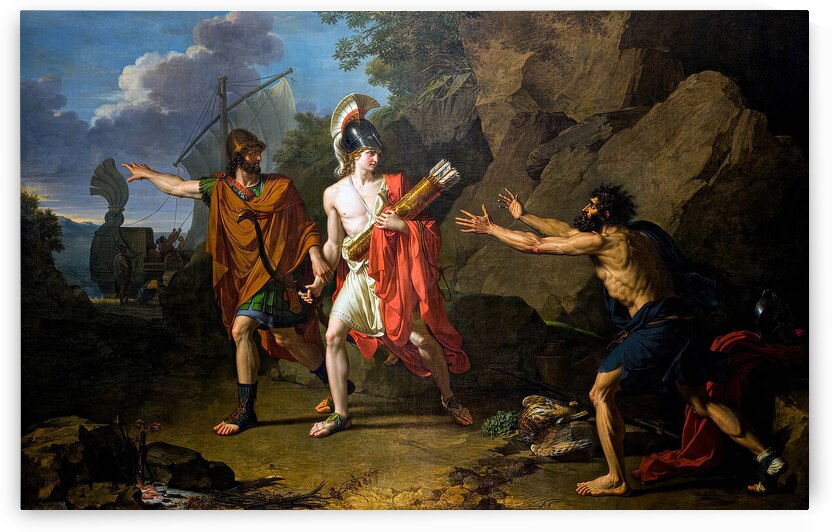 Francois-Xavier Fabre - Ulysses and Neoptolemus Taking Hercules Arrows from Philoctetes 1800 by TOPARTGALLERY