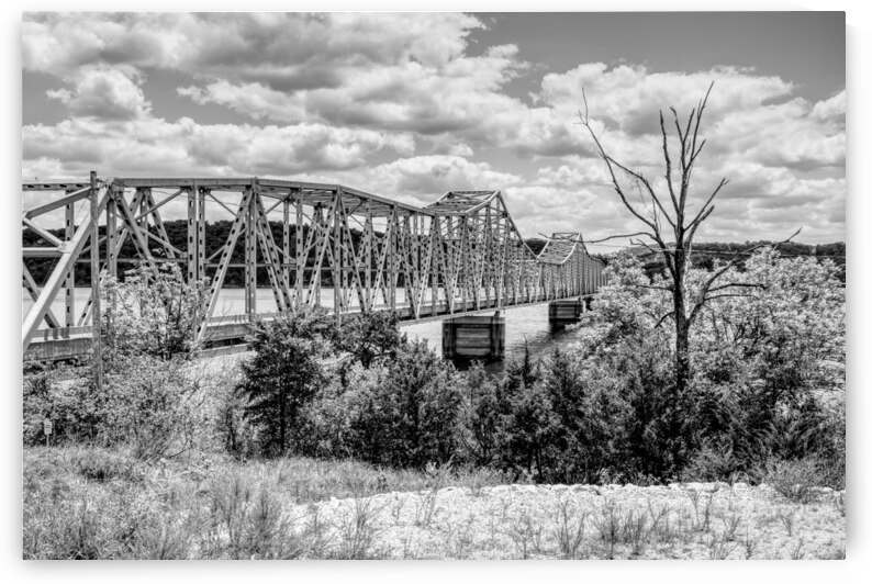 Kimberling City Bridge Missouri Grayscale by Jennifer White
