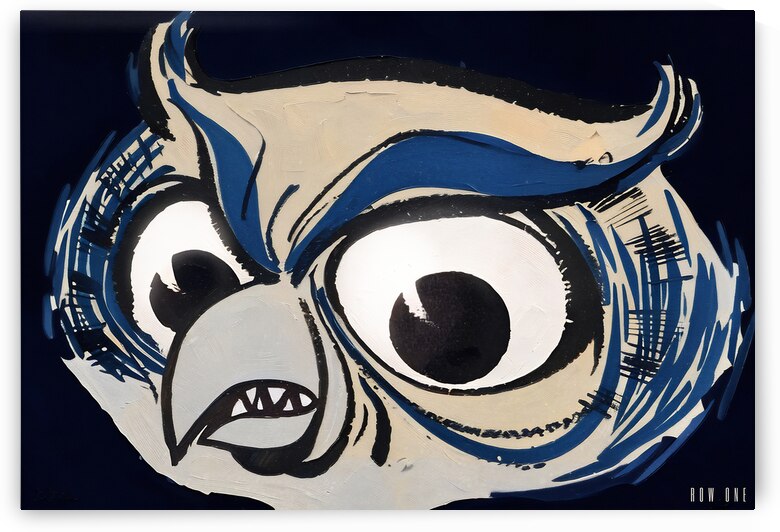 1958 rice owl cartoon art by Row One Brand