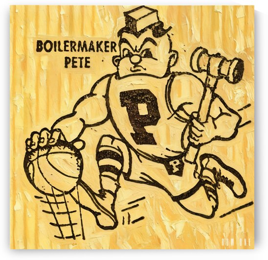 1974 purdue boilermaker pete basketball art by Row One Brand