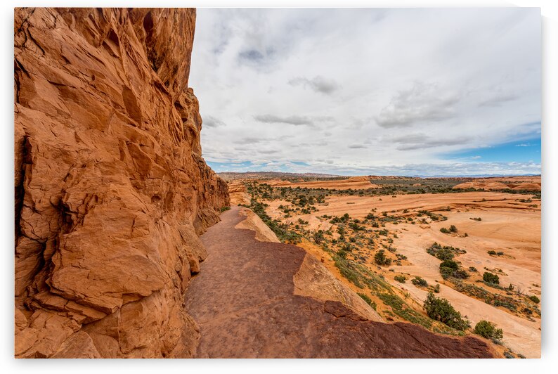 Delicate Arch Mountain Edge Path by Jennifer White