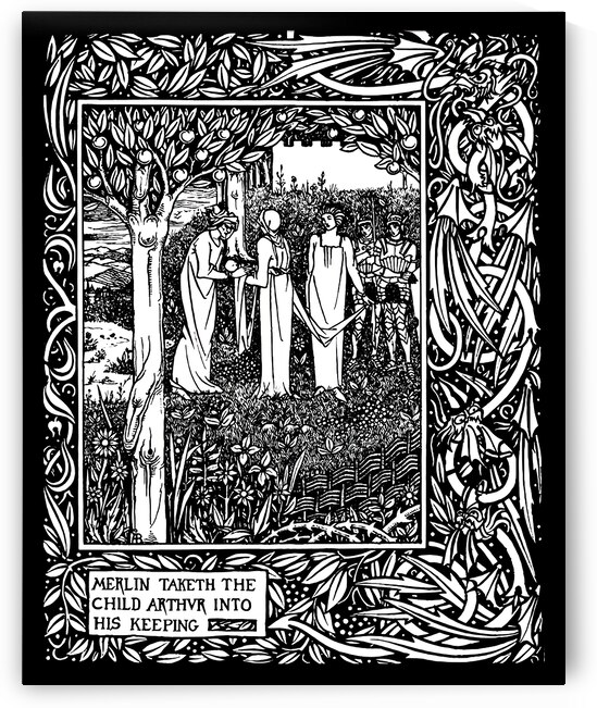 Merlin takes the child Arthur by Steve Painter