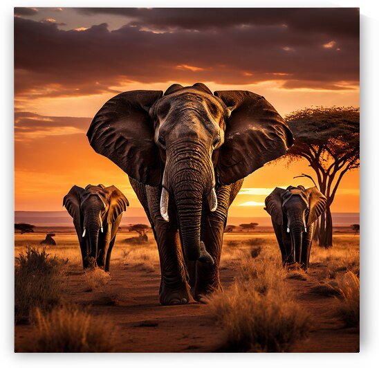 WONDERING ELEPHANTS by MOOSE STOCK PHOTOGRAPHY