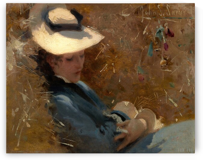 Resting C. 1875 John Singer Sargent American 1856 by Row One Brand