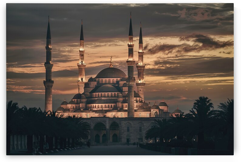 A majestic mosque illuminated at dusk 2 by Romeu Hurmuzache