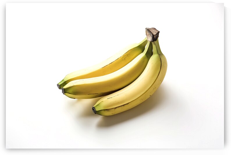 fresh bananas on white background 2 by Romeu Hurmuzache