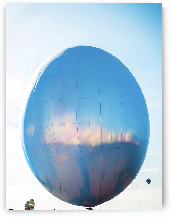 A single large round blue balloon 3 by IonelGherman