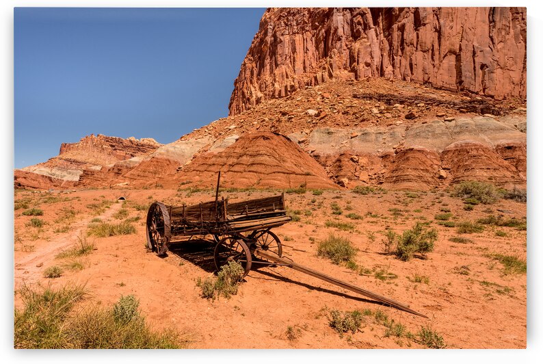 Rusty Old Wagon Capitol Reef National Park by Jennifer White