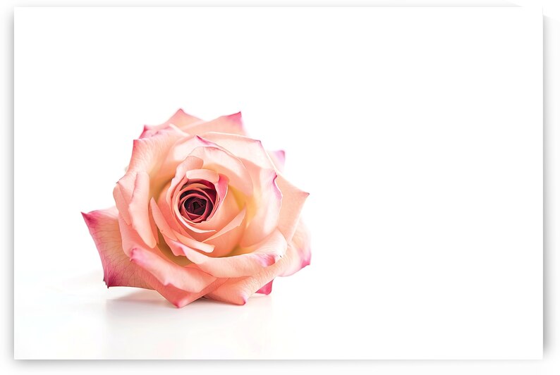 Coral rose on white background 2 by IonelGherman