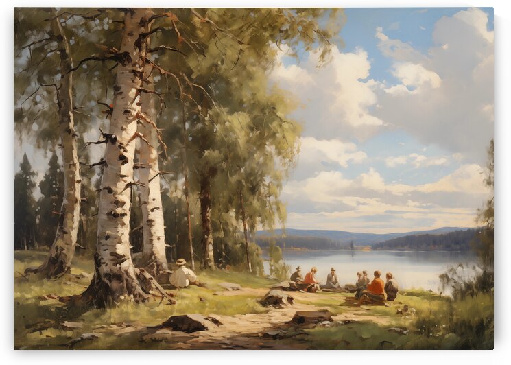 Family gathering by the Lake by In Art Nest
