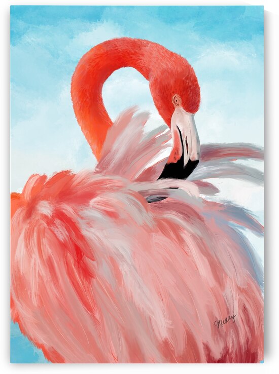 Flamant rose  Flamingo by KaRay Illustrations