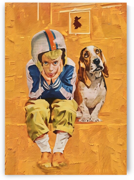 lon keller kid football broken window art by Row One Brand