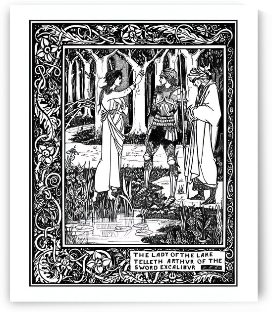 The Lady of the Lake telling Arthur about excaliber by Steve Painter