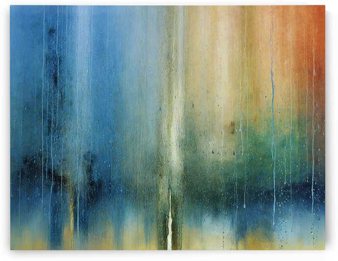 Vibrant Rain Chaos by Modern Wall Artwork