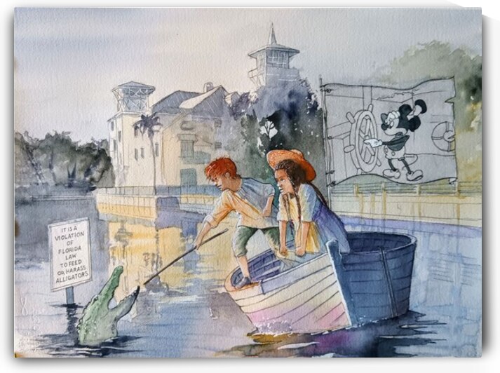 The Children and the gator by Hubert ABITBOL