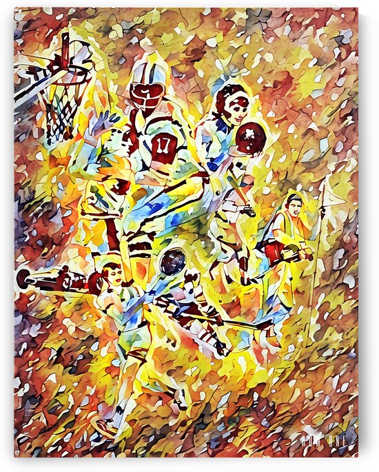 1970s abstract sports art  by Row One Brand