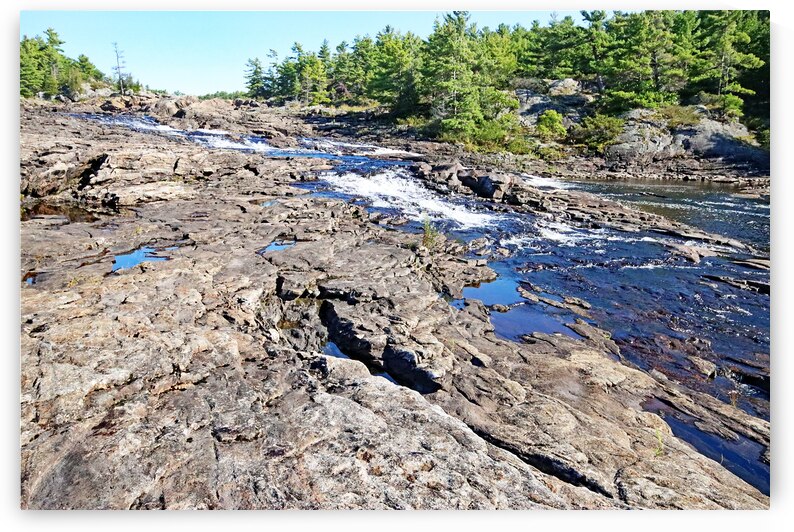 Rock Of Cascades At The Falls by Deb Oppermann