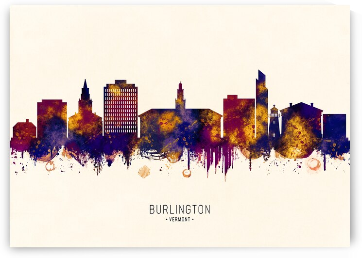 Burlington Vermont Skyline by Towseef Dar