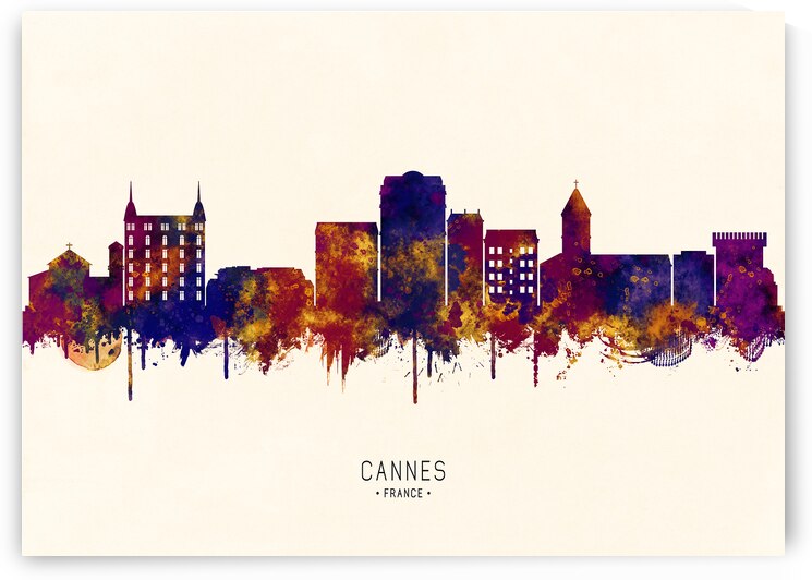 Cannes France Skyline by Towseef Dar