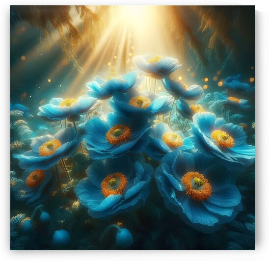 Himalayan Blue Poppies in Bloom by planet animal