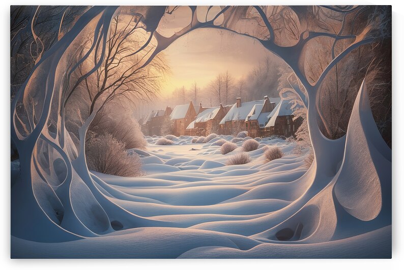 A serene and enchanting winter scene featuring ab by Stoica Lilian