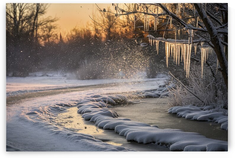 winter landscape abstract background 2 by Stoica Lilian
