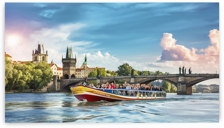 Touristic boat near the Charles bridge in Prague  1722607534.3242 by Lucian Dragan