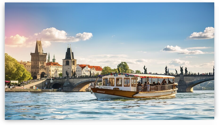 Touristic boat near the Charles bridge in Prague  1722607534.9764 by Lucian Dragan