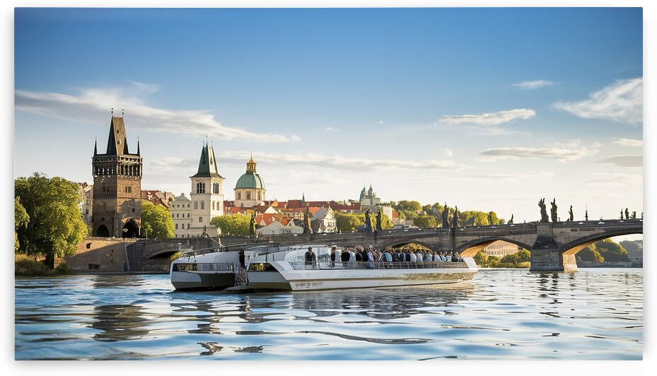 Touristic boat near the Charles bridge in Prague  1722607523.9846 by Lucian Dragan